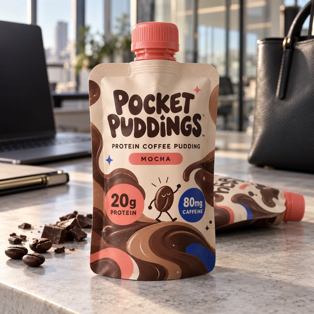 Pocket Puddings mocha protein coffee pudding pouch